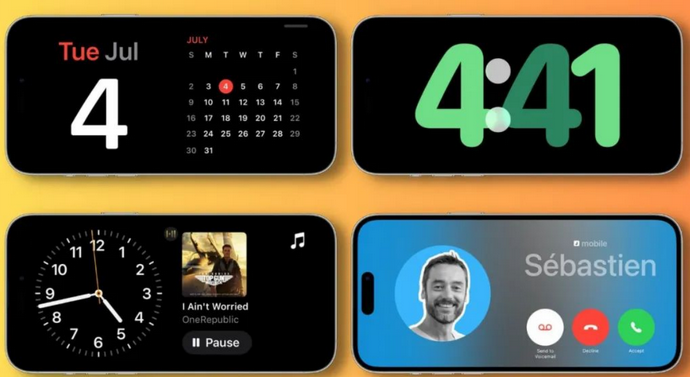 合作苹果手机维修分享iOS17横屏充电待机显示有什么好处 